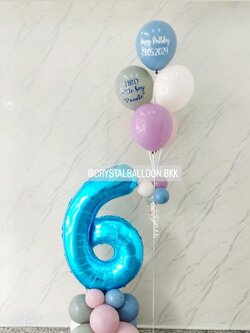 ลูกโป่ง วันเกิดเด็ก ฟอยล์ตัวเลข ขนาด 40" ตั้งฐาน 1 ชิ้น พร้อม ช่อลูกโป่ง ช่อ 5 ลูก 1 ช่อ พร้อมตกแต่ง สามารถเปลี่ยนสีลูกโป่ง/เปลี่ยนสี-ฟอยล์ตัวเลข/เปลี่ยนฟอยล์ตกแต่งได้