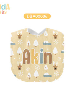ผ้าซับน้ำลาย Baby Bib Winter #ใส่ชื่อได้ รหัส DBA00036 ⛄️❄️#Winter #SOdAbaby