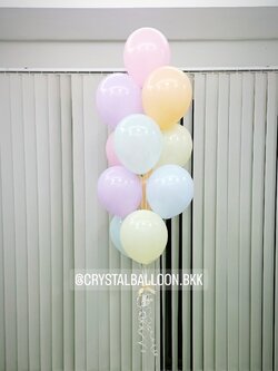 ลูกโป่ง แสดงความยินดี ช่อลูกโป่งสีพาสเทล 12 ลูก 1 ช่อ พร้อมตกแต่ง สามารถเปลี่ยนสีลูกโป่งได้