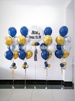 ลูกโป่ง Bride To Be Bubble ขนาด 24" พร้อมตกแต่ง ช่อลูกโป่ง 7 ลูก ช่อ สามารถเปลี่ยนสีลูกโป่ง/เปลี่ยนข้อความ/เปลี่ยนขนาดได้