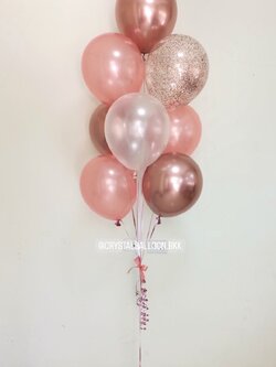 ลูกโป่ง วันเกิด ช่อลูกโป่ง 9 ลูก 1 ช่อ พร้อมตกแต่ง สามารถเปลี่ยนสีลูกโป่ง/เปลี่ยนข้อความได้