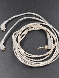 ขาย KZ 2.5 balanced สายชุบเงินถัก ขั้ว 2 พิน แบบ 2.5 balanced สำหรับหูฟัง KZ