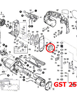 GST 25M [#56] เฟืองเยื้องศูนย์ จิกซอว์ Bosch (แท้-สั่ง)