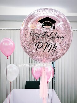 ลูกโป่ง แสดงความยินดี,รับปริญญา Bubble ขนาด 36" พร้อมตกแต่ง (ราคายังไม่รวมกล่อง/ลูกโป่ง)