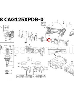 ลูกปืน หินเจียรไร้สาย 5" Milwaukee มิลวอกี้ M18 CAG125XPDB-0 Pn.681366002 (แท้-สั่ง)