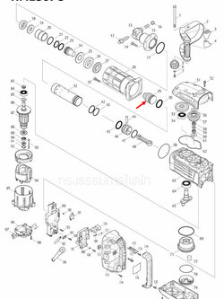 ลูกสูบ HM1307C [#29] สกัดไฟฟ้า Makita มากีต้า Pn.325685-4 (แท้) ##(*)