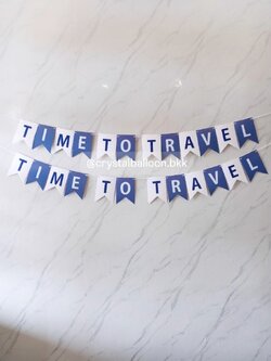 ป้ายธง เปิดงาน 24 ตัวอักษร พร้อมตกแต่ง สามารถเปลี่ยนสีตัวอักษร/เปลี่ยนข้อความได้