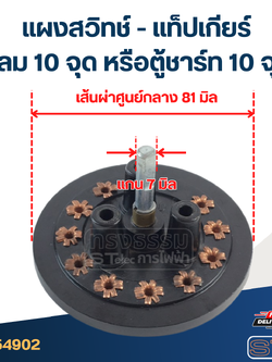 แผงสวิทช์ - แท็ปเกียร์ กลม 10 จุด หรือตู้ชาร์ท 10 จุด