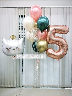 ลูกโป่ง วันเกิดเด็ก ช่อลูกโป่งโครเมี่ยม 9 ลูก 1 ช่อ พร้อม ฟอยล์แมวใหญ่ สีขาว ลอย 1 ชิ้น พร้อมตกแต่ง ฟอยล์ตัวเลข ขนาด 40" 1 ชิ้น สามารถเปลี่ยนสีลูกโป่ง/เปลี่ยนสี-ฟอยล์ตกแต่ง/เปลี่ยนสี-ฟอยล์ตัวเลขได้