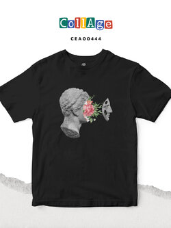 เสื้อยืดพิมพ์ลาย Collage Brooke I รหัส CEA00444 สีดำ #เสื้อยืด #Collage