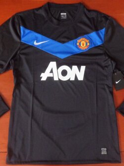 เสื้อฟุตบอล ทีมสโมสรแมนเชสเตอร์ ยูไนเต็ด Player EPL/UCL Version ชุดเยือน แขนยาว 2010/11 ใหม่ L-Size / MANCHESTER UNITED Football Shirt Player EPL/UCL Version Long Sleeve Away Kit 2010/11 Jersey NEW L-Size