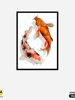 ภาพตกแต่งบ้านสำเร็จรูป ปลาคาร์ฟ Koi Carp VLA00018 #SOdAcollection #ภาพตกแต่งบ้านสไตล์มงคล #ภาพมงคล #สิริมงคล #SIRIMONGKOL #FORTUNE