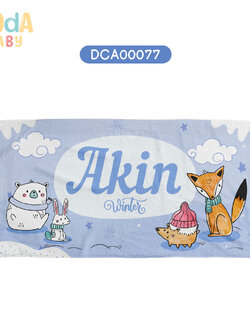 ผ้าเช็ดตัวเด็ก ใส่ชื่อได้ ลาย Winter รหัส DCA00077 ⛄️❄️#Winter #SOdAbaby