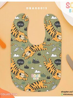ผ้าซับน้ำลาย ลาย Tiger Collection รหัส DBA00013 #SOdAbaby