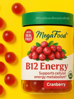 MegaFood, B12 Energy Cranberry 70 Gummies