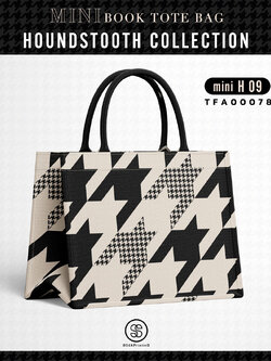 Mini Book tote bag HOUNDSTOOTH COLLECTION รหัส TFA00078 #ไม่ใส่ชื่อ #SOdAbag