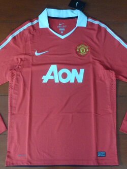 เสื้อฟุตบอล ทีมสโมสรแมนเชสเตอร์ ยูไนเต็ด Player EPL Version ชุดเหย้า แขนยาว 2010/11 ใหม่ L-Size / MANCHESTER UNITED Football Shirt Player EPL Version Long Sleeve Home Kit 2010/11 Jersey NEW L-Size