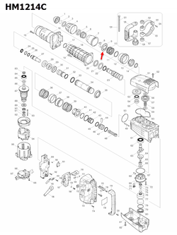 SPRING GUIDE เครื่องสกัดคอนกรีต Makita มากีต้า HM1214C [#9] Pn.346015-6 (แท้) ##