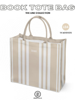 กระเป๋า Book Tote Bag The LINE Collection (Cream Color) รหัส TFA00025 #SOdAPrintinG