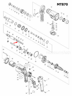 PISTON JOINT สว่านโรตารี่ Maktec มาคเทค MT870 [#48] Pn.326097-4 (แท้) ##