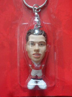 พวงกุญแจ ตุ๊กตาโมเดลนักฟุตบอล ค.โรนัลโด้ สโมสรแมนเชสเตอร์ ยูไนเต็ด โครินเธียน ไมโครสตาร์ - 2007 ใหม่ / C.RONALDO MANCHESTER UNITED Football Club Corinthian MicroStars Football Figure Key Ring - 2007 NEW