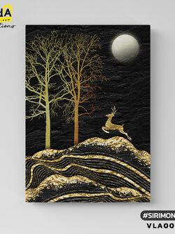 ภาพตกแต่งบ้านสำเร็จรูป Golden Deer Collection Shining Deer รหัส VLA00048 #GoldenDeer #SIRIMONGKOL #ภาพมงคล #SOdACollction