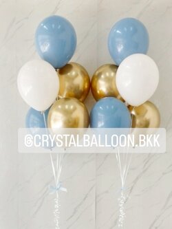 ลูกโป่งแบบช่อ ลูกโป่งช่อ 5 ลูก 2 ช่อ พร้อมตกแต่ง สามารถเปลี่ยนสีลูกโป่ง/สามารถเพิ่มข้อความที่ลูกโป่งได้