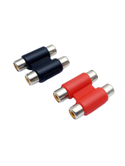 แจ็คRCA หัวท้ายx2 หัวเงิน HX-162 (คละสี)