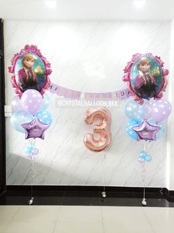 ลูกโป่ง วันเกิดเด็ก ช่อลูกโป่ง 5 ลูก 2 ช่อ พร้อมตกแต่ง ฟอยล์การ์ตูน ขนาดใหญ่ 2 ชิ้น,ฟอยล์ตัวเลข ขนาด 40'' 1 ชิ้น,ฟอยล์ดาว 2 ชิ้น และ ป้ายธง Happy Birhday สามารถเปลี่ยนสีลูกโป่ง สามารถเปลี่ยนสี-ฟอยล์/เปลี่ยนสี-ป้ายธง/เปลี่ยนข้อความได้