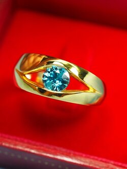 แหวนเพทายสีน้ำทะเล 5 มิล