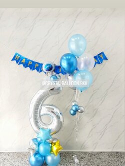 ลูกโป่ง วันเกิดเด็ก ฟอยล์ตัวเลข ขนาด 40" ตั้งฐาน 1 ชิ้น พร้อม ช่อลูกโป่ง ช่อ 5 ลูก 1 ช่อ,ป้ายธง Happy Birthday 1 ชิ้น พร้อมตกแต่ง สามารถเปลี่ยนสีลูกโป่ง/เปลี่ยนสี-ป้ายธง/เปลี่ยนสี-ฟอยล์ตัวเลขได้