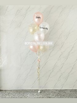 ลูกโป่ง Valentine ช่อลูกโป่ง ช่อ 7 ลูก 1 ช่อ พร้อมตกแต่ง สามารถเปลี่ยนสีลูกโป่ง/เปลี่ยนข้อความได้