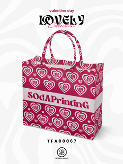 กระเป๋า Book Tote Bag Lovely Collection รหัส TFA00067 #SOdAbag #SOdAPrintinG
