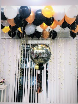 ลูกโป่ง วันเกิด ลูกโป่งยาง ขนาด 24" สีดำ พร้อม ลูกโป่งลอยฝ้า 50 ลูก พร้อมตกเเต่ง สามารถเปลี่ยนสีลูกโป่ง/เปลี่ยนข้อความ/เปลี่ยนขนาดได้