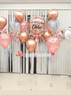ลูกโป่ง วันเกิด Bubble ขนาด 24" Theme สีโรสโกล พร้อม ฟอยล์ตัวอักษร Happy Birthday 13 ตัว พร้อม ช่อลูกโป่ง ช่อ 5 ลูก 2 ช่อ,ลูกโป่งลายหิน USA,ลูกโป่งใส ใส่กลิตเตอร์,ลูกโป่งวางเดี่ยว 5 ลูก พร้อมตกเเต่ง สามารถเปลี่ยนสีลูกโป่ง/เปลี่ยนข้อความ/เปลี่ยนขนาดได