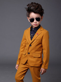 Pre-order ชุดสูทเด็กชาย สีน้ำตาลทอง