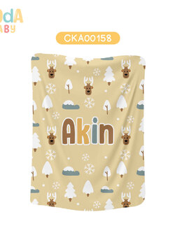 ผ้าห่มเด็ก ลาย Winter ใส่ชื่อได้ รหัส CKA00158 ⛄️❄️#Winter #SOdAbaby
