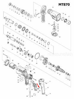 TAPPING SCREW 4X14 Maktec , Makita MT870, MT871, M8701, M8701B, CP100D, LS110, DHR1840, HR1841F Pn.(แท้) ##