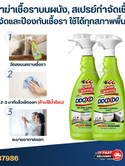 น้ำยาฆ่าเชื้อราบนผนัง, สเปรย์กำจัดเชื้อรา กำจัดและป้องกันเชื้อรา [#7986] ใช้ได้ทุกสภาพพื้นผิว ขนาด 600ml.