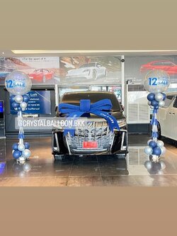 เสาลูกโป่ง เปิดงาน Bubble ขนาด 36" กลิตเตอร์สีเงิน 2 เสา พร้อมตกแต่ง สามารถเปลี่ยนสีลูกโป่ง/เปลี่ยนข้อความได้