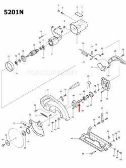 แกนเฟือง เลื่อยวงเดือน Makita 5103N [#41], 5201N [#47] Pn.325183-8 (แท้) ##