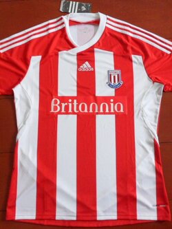 เสื้อฟุตบอล ทีมสโมสรสโต๊ค ซิตี้ ชุดเหย้า 2011/12 ใหม่ M-Size / STOKE CITY Football Shirt Home Kit 2011/12 Jersey NEW M-Size