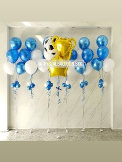 ลูกโป่ง วันเกิดเด็ก ช่อฟอยล์ถ้วยรางวัล ช่อ 5 ชิ้น 1 ช่อ พร้อม ช่อลูกโป่ง ช่อ 5 ลูก 6 ช่อ พร้อมตกแต่ง สามารถเปลี่ยนสีลูกโป่ง/เปลี่ยนสี-ฟอยล์ตกแต่งได้