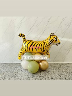 ลูกโป่งฟอยล์ตกแต่ง วันเกิดเด็ก ฟอยล์เสือใหญ่ ตั้งฐาน 1 ชิ้น พร้อมตกแต่ง สามารถเปลี่ยนสีลูกโป่ง/เปลี่ยนฟอยล์ตกแต่งได้