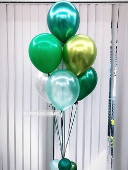 ลูกโป่ง แสดงความยินดี ช่อลูกโป่ง ช่อ 7 ลูก 1 ช่อ Theme สีเขียว พร้อมตกแต่ง สามารถเปลี่ยนสีลูกโป่งได้