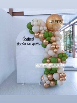 Organic Backdrop งานเลี้ยงรุ่น ฉาก U คว่ำ กว้าง 1 เมตร สูง 180 ซม. (ฉากสีขาว) พร้อมตกแต่ง สามารถเปลี่ยนสีลูกโป่ง/เปลี่ยนข้อความ/เปลี่ยนสี-ฉากได้