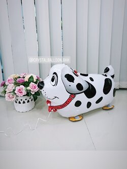 ลูกโป่ง วันเกิดเด็ก ฟอยล์สุนัข ลากจูง 1 ชิ้น พร้อมตกแต่ง สามารถเปลี่ยนฟอยล์ตกแต่งได้