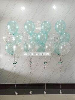 ลูกโป่ง เปิดงาน ช่อลูกโป่ง ช่อ 5 ลูก 4 ช่อ พร้อมตกแต่ง สามารถเปลี่ยนสีลูกโป่งได้