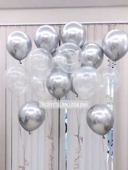 ลูกโป่ง แสดงความยินดี ช่อลูกโป่ง ช่อ 5 ลูก 2 ช่อ พร้อม ช่อลูกโป่ง 3 ลูก 2 ช่อ,ลูกโป่งใส ใสกลิตเตอร์ พร้อมตกเเต่ง สามารถเปลี่ยนสีลูกโป่งได้