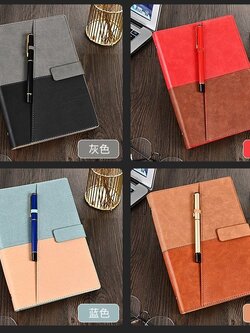 Diary A5 ปกหนังPU 2สี พร้อมปากกาหมึกเจล